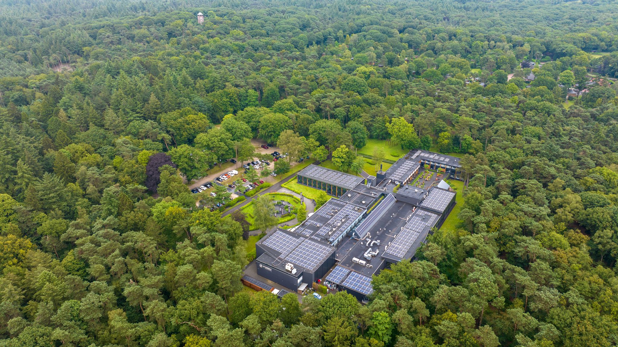 Luchtfoto van De Werelt Lunteren in de Veluwe